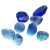 月光水母鱼缸造景水晶玻璃砂水晶石头底砂鱼缸水族箱造景装饰 水晶蓝(5-10mm)