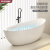 澳友（U-RAY）独立式亚克力浴缸家用成人小户型卫生间日式迷你彩色圆形网红浴缸 亮白色-单缸 1.4m