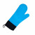 劳保佳 37公分长款硅胶隔热手套  加厚款170g 硅胶防烫手套 左右手通用 1只 蓝色