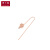 周大福【CD】Y时代 告白热气球系列 18K玫瑰金彩金镶钻石耳线(单 U169950
