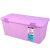百草园(bicoy)塑料收纳箱整理箱 仿编织储物箱 85L 1个装(带万向轮加厚版) 兰花紫