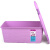 百草园(bicoy)塑料收纳箱整理箱 仿编织储物箱 85L 1个装(带万向轮加厚版) 兰花紫