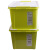 EDO 收纳箱衣服玩具整理箱塑料有盖家用衣物储物盒子大号16L2个装 TH-1051 绿色