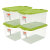 禧天龙 Citylong 塑料收纳箱整理箱大号环保衣物储物箱4个装透明绿55L 6348