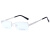 Ermenegildo Zegna 杰尼亚 男款银色半框镜框银色镜腿光学眼镜框眼镜架 EZ5065-D 016 55MM