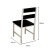 雅美乐 餐椅 钢木餐椅 时尚餐厅餐桌椅 座椅 带靠背椅子 白色架子+黑色板子 2把 YCY3 40*40*85CM