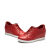 奥康（Aokang）羊皮内增高女鞋休闲单鞋系带百搭乐福运动鞋女153321007红色38码