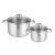 双立人（ZWILLING）大中小号汤锅奶锅煎锅 Joy系列不锈钢锅具套装五件套 德国进口
