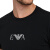 EA7 ARMANI 阿玛尼男装 奢侈品T恤男士棉质氨纶圆领短袖打底衫 111267 CC715 黑色2件装 L
