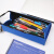 国誉（KOKUYO）大容量对开式笔袋女PC22可展开便携式帆布男笔盒简约方形铅笔盒 一米新纯(浅棕)