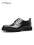 S.T.Dupont都彭男士皮鞋绅士商务正装鞋亮面厚底德比鞋经典素面L32151838 黑色 41欧码