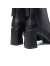 哈森2022秋冬季新款欧美粗跟圆头时装靴纯色短筒女靴HA226617 黑色羊皮革 34