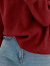 迪菲丽格高级感翻领红色毛衣女装2024春季新款宽松减龄洋气针织衫 图片色 L