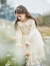 笛莎（DEESHA）童装女童甜美公主裙2024春季新款儿童韩版翻领拼接香风公主连衣裙 米色 130
