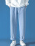 NASA GISS官方潮牌联名牛仔裤男宽松复古美式高街潮流休闲长裤 浅蓝 M 