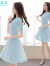绿夕（REAXUR）法式连衣裙新款2024年小个子裙子夏天气质高级感初恋短款蕾丝女装 粉色 L（建议107斤-115斤）