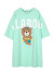 LALABOBO设计感夏季新款小熊刺绣宽松显瘦T恤女闺蜜装韩版短袖L21B-WSDT42 蓝色 XS 建议80-115斤