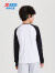特步（XTEP）儿童童装时尚运动舒适长袖针织衫 珍珠白/正黑色 150cm