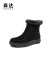 森达（SENDA）舒适雪地靴女冬季新款户外时尚毛绒保暖休闲短靴ZTD26DD3 黑色 37