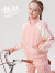 Hello Kitty女童套装儿童外套春季休闲开衫中大童卫衣运动裤两件套025紫色120