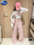 迪士尼（Disney）女童爵士服2023韩国童装中大童拉丁舞服小女孩时尚露肚脐走秀潮服 咖啡色裤子 150cm