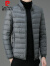 皮尔卡丹男士冬季轻薄羽绒服内胆内搭立领内穿白鸭绒韩版2022新款绿色外套 黑色 2XL 适合135-150斤