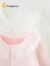 童泰（TONGTAI）童泰婴儿外套春秋季女宝宝衣服女童外出花边领双层上衣可爱童装 粉色 90cm