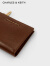 CHARLES&KEITH质感纯色包包女包多卡位短款钱包女士CK6-10680907 Chocolate巧克力色 XXS
