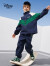 迪士尼（DISNEY）儿童男童套装前开拼色外套束脚运动裤两件套24春DB411AA01蓝150