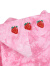 拉拉波波2024春季新款宽松草莓连帽100纯棉短款卫衣女扎染上衣LBDA-WSTS35 粉色 S