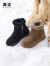 森达（SENDA）舒适雪地靴女冬季新款户外时尚毛绒保暖休闲短靴ZTD26DD3 黑色 37