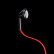 玛雅（MAYA） E16红色 耳塞式音乐耳机 入耳面条线控带话筒麦克风超强重低音手机耳塞
