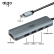 爱国者（aigo）Type-C扩展坞USB分线器HDMI转接头 HUB集线器 笔记本转接器 PD100W快充 USB拓展坞T05-H1(金属)