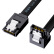 晶华 高速SATA3.0硬盘数据连接线 固态机械硬盘光驱双通道串口线直对弯数据连接线 黑色0.4米U517B