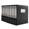 齐心(Comix) 10个装 HC-75-10 75mm加厚耐用型粘扣档案盒/文件盒/资料盒A4 黑色