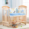 呵宝（HOPE） 婴儿床实木宝宝床可拼接BB摇篮床多功能儿童床可变书桌与大人床合并 床+蚊帐+配套五件套