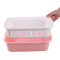 茶花（CHAHUA） 茶花碗架厨房碗柜沥水架碗筷收纳盒大中小号塑料碗碟置物架 小号粉红