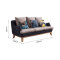 美式实木沙发后现代沙发大小户型布艺沙发简约沙发客厅沙发 三人位 杏色