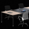 办公桌洽谈桌简约现代会议台板式员工培训桌长条大型会议桌2400*1200*750