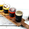 德式创意玻璃啤酒杯 家用耐热水果汁杯茶杯 带托盘礼品送人套装杯