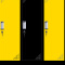 彩色更衣柜铁皮柜员工储物柜带锁柜多门柜寄存包柜鞋柜浴室健身储存柜拆装六门黑边黄色