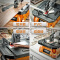 威克士(WORX)多功能台锯WX572 木工锯台式电锯家用木材切割机木工推台锯曲线锯 五金电动工具