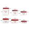 禧天龙 Citylong  塑料收纳盒冰箱储物保鲜盒防潮椭圆形密封盒6件套 红色4083