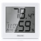 得力(deli)LCD带时间闹钟电子温湿度计 婴儿房室内温湿度表 白色8813
