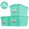 茶花 35L收纳箱塑料整理箱玩具储物盒 绿色35L三支装
