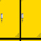 彩色更衣柜铁皮柜员工储物柜带锁柜多门柜寄存包柜鞋柜浴室健身储存柜拆装四门黑框黄色