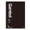 国誉（KOKUYO）学生办公Gambol高级系列双螺旋装订本子 笔记本 易撕线 空白 A5/80页2本/包 黑色WCN-GTN3856