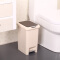 家の物语（KATEI STORY） 日本脚踏式垃圾桶家用卫生间客厅卧室厨房脚踩带盖大号垃圾筒 手按+脚踏