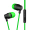 狼巢（WOLF NEST）电脑入耳式耳机 双插头加长线带麦 游戏主播 震撼低音笔记本耳机 黑绿色