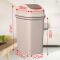 宝优妮 垃圾桶家用长方形带翻盖大号客厅卫生间塑料垃圾筒2只装 10L欧式DQ9071-1